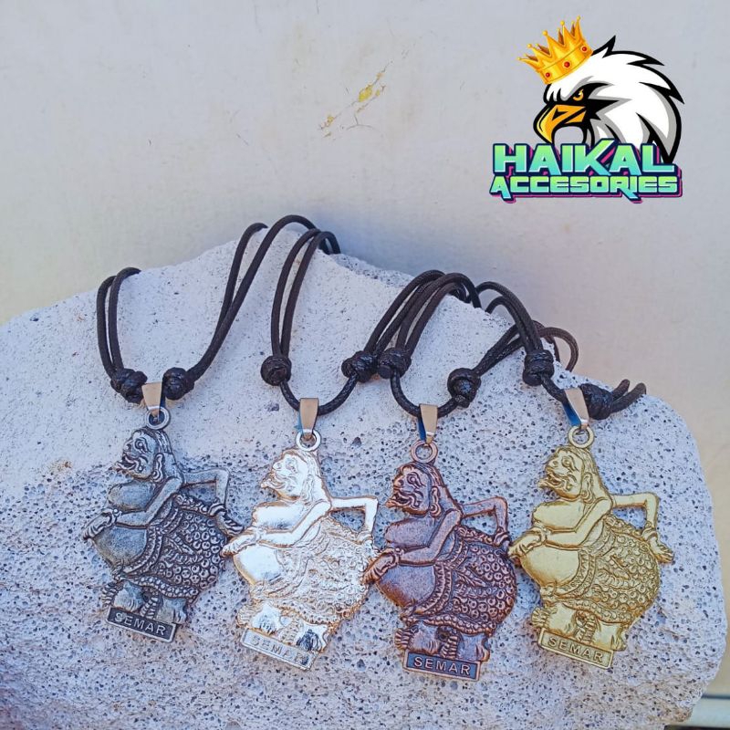 Kalung tali korea bandul model wayang semar kalung tali bandul liontin semar