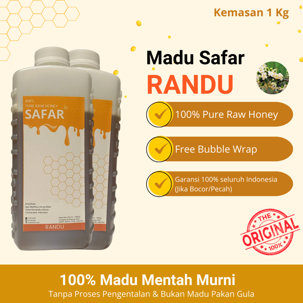 

Madu Randu Murni 100%, Madu Safar Kemasan 1 Kg