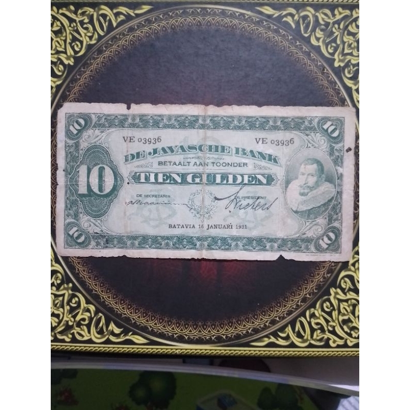 Uang Coen 10 gulden 1931 fine