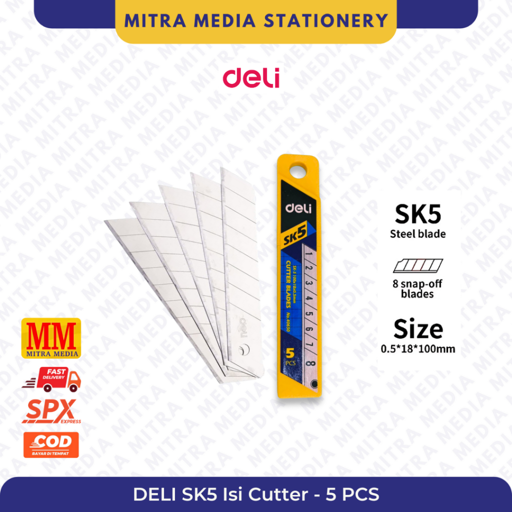 

Deli SK5 W40650 Isi Ulang Besi Cutter / Refill Isi Cutter - 5 PCS