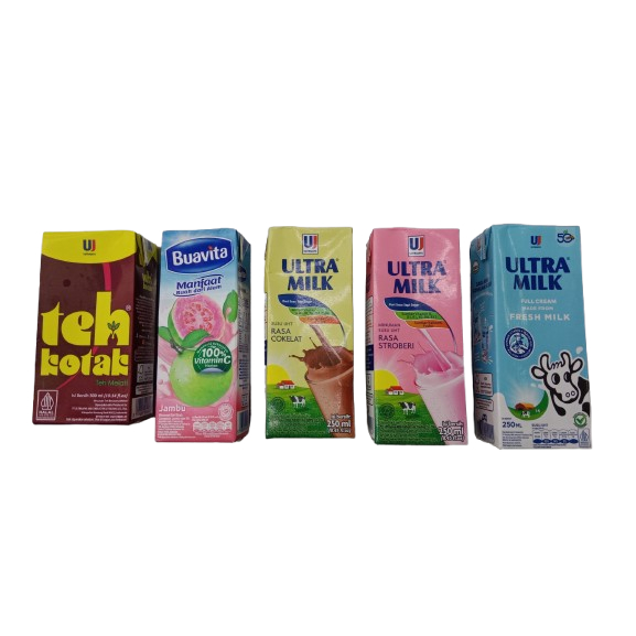 

TEH KOTAK 300ML/ULTRA MILK STRAWBERRY 250ML/ULTRA MILK FULL CREAM 250ML/ULTRA MILK COKLAT 250ML