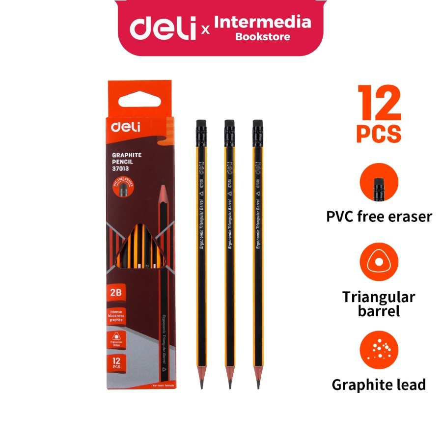 

TBMO PACK DELI GRAPHITE PENCIL 2B E37013 ISI 12 - OC