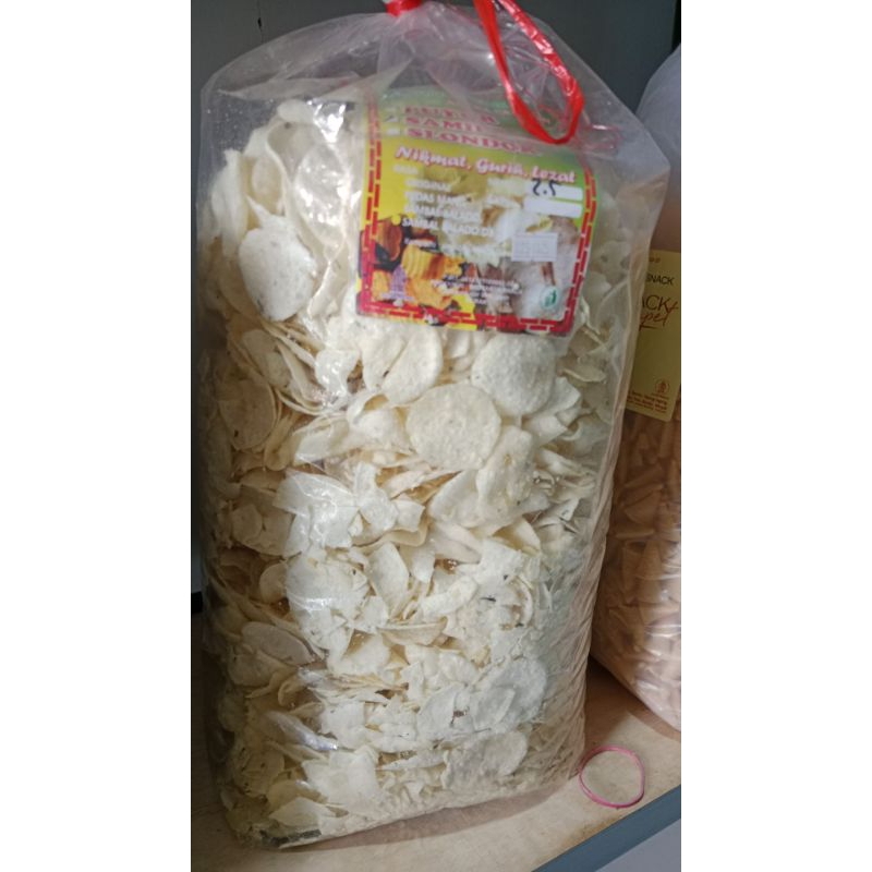 

opak putih opak samier keripik opak krupuk opak cemilan kering