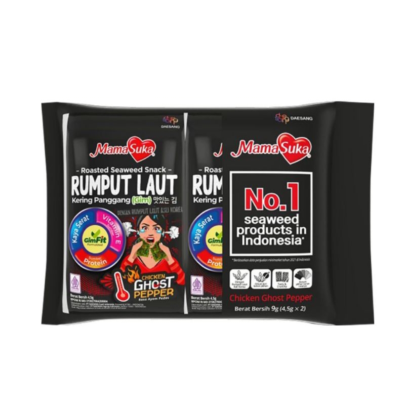 

MamaSuka Rumput Laut Ayam Ghost Pepper 2 x 4.5 g