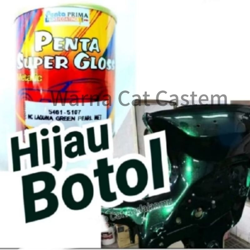 Cat Hijau Botol Penta Super Gloss Laguna Green Pearl 5461-5107 Ijo Metalik