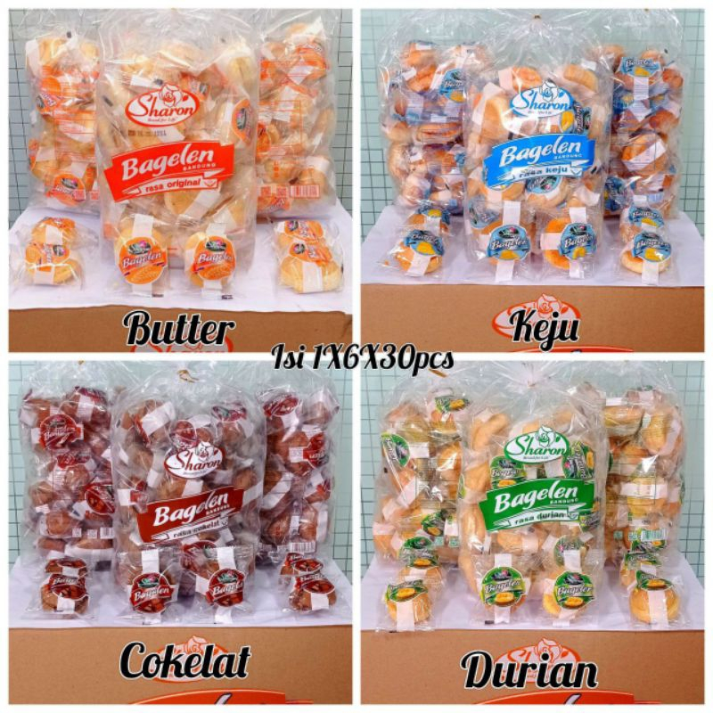 

SHARON BAGELEN BANDUNG RASA BUTTER ORIGINAL / DURIAN / COKLAT / KEJU ISI 30 PCS / PACK [BESAR/BANYAK] / BAGELEN KERING BANDUNG