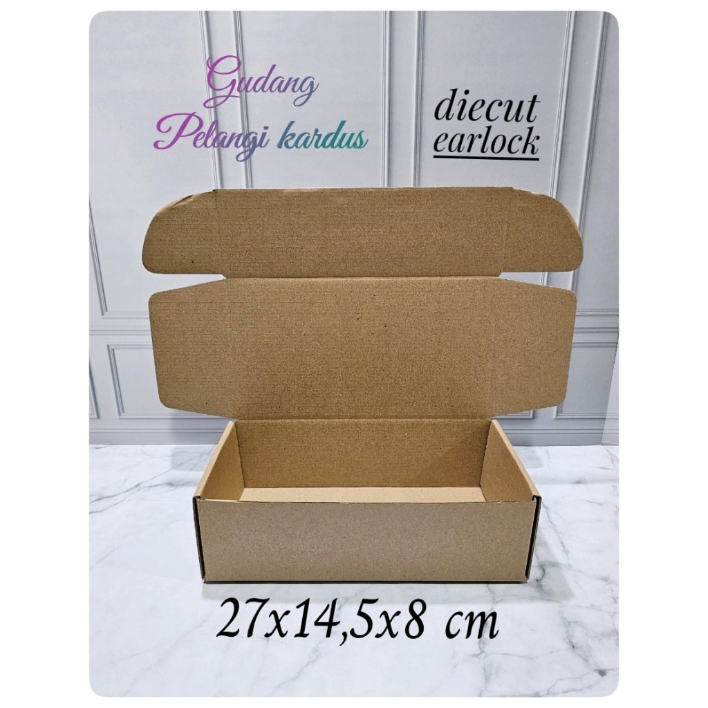 

Kardus karton uk.27x14,5x8 cm...Model diecut/pizza earlock