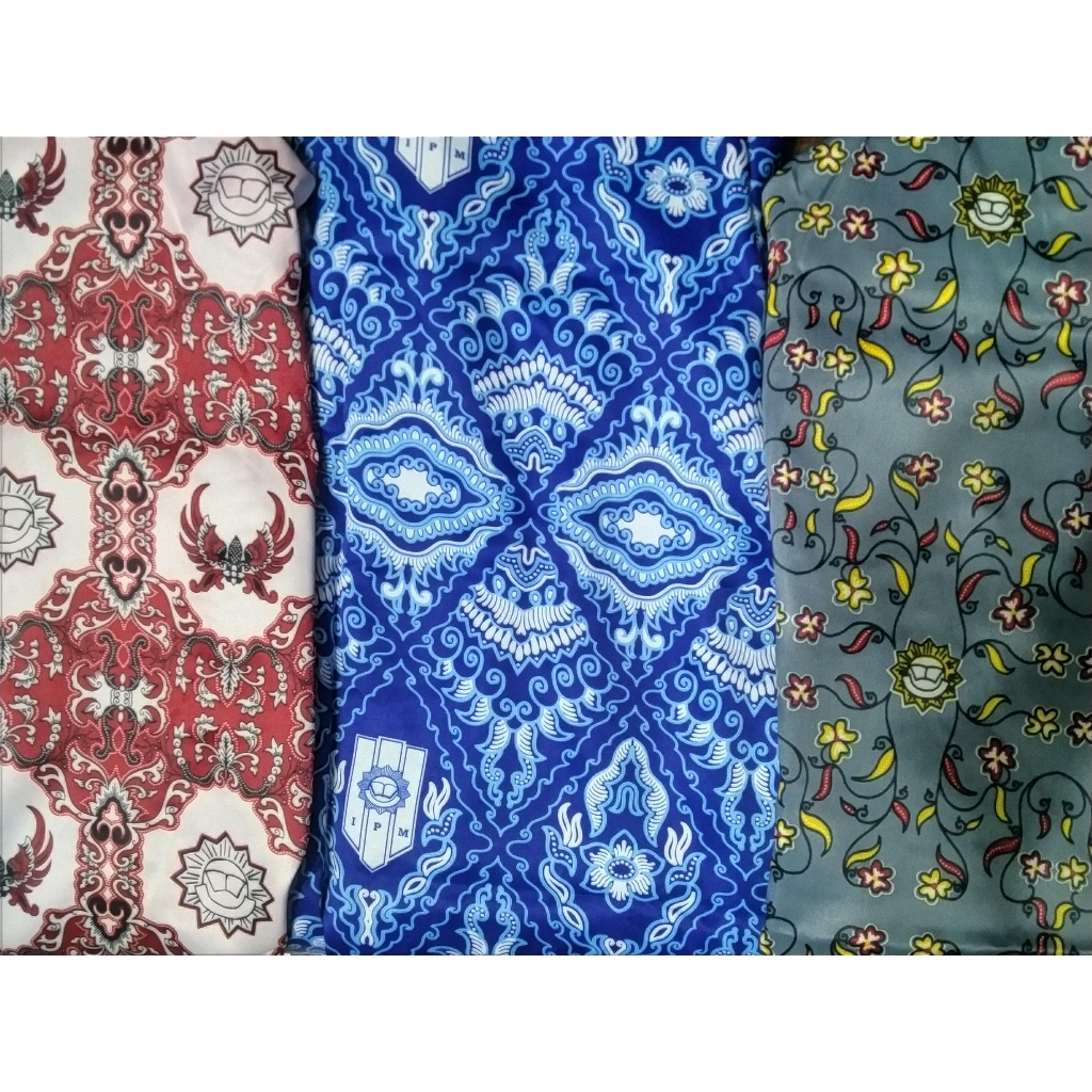 KAIN/BAHAN BATIK IPM BERBAHAN SATIN MOTIF TERBARU (PER 1 METER)