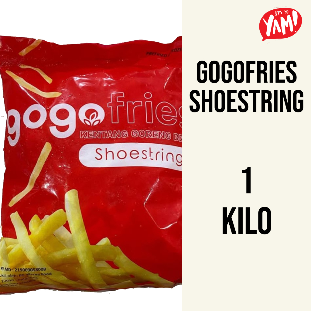 

KENTANG GORENG SHOESTRING GOGO FRIES 1 KG CEMILAN FROZEN