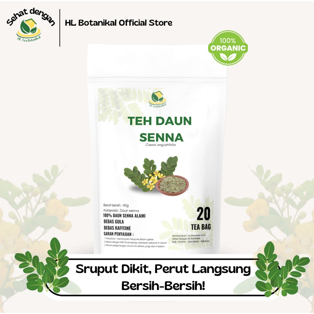 

HL Botanikal : Teh Daun Senna kering asli segar original 100% herbal detox usus secara alami