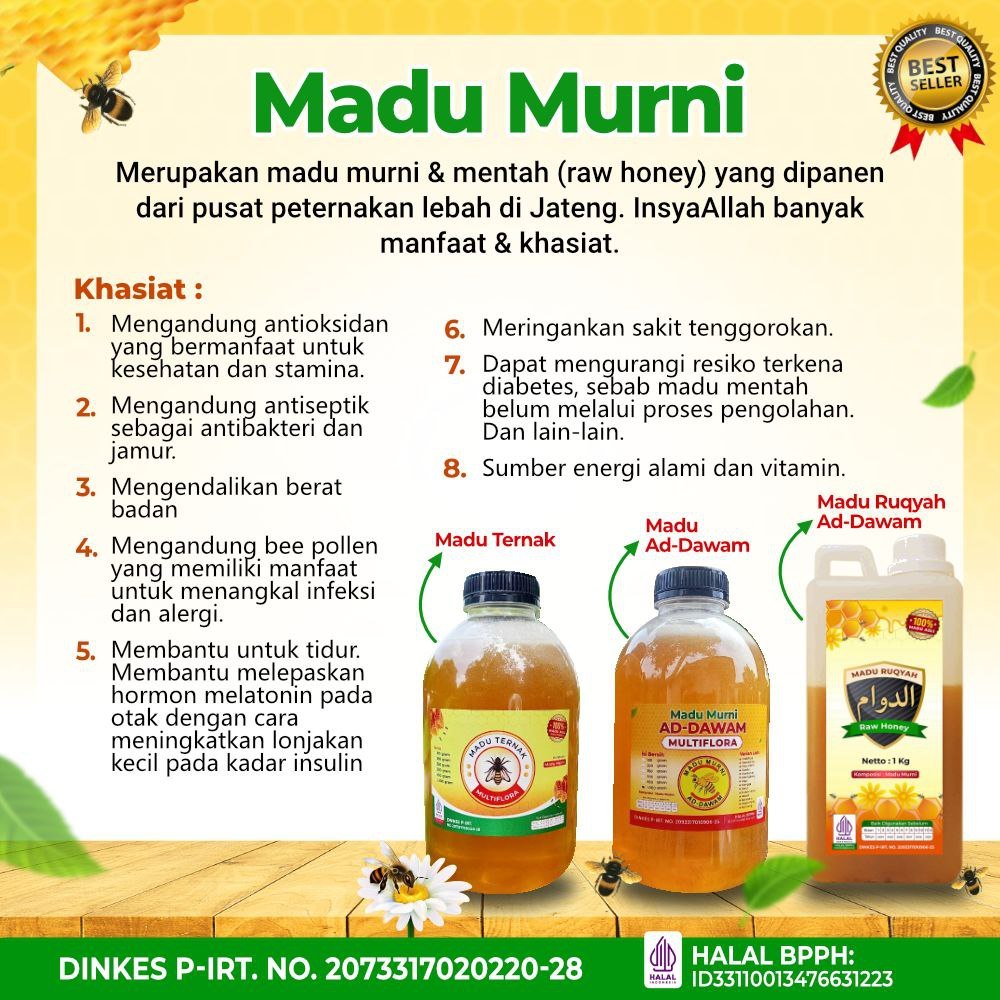 

MADU TERNAK MURNI NEKTAR KAYU PUTIH