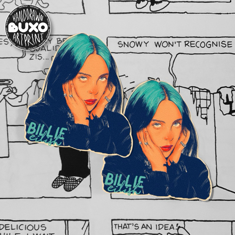 

buxo - BILLIE EILISH vinyl sticker / sticker film movie series lucu