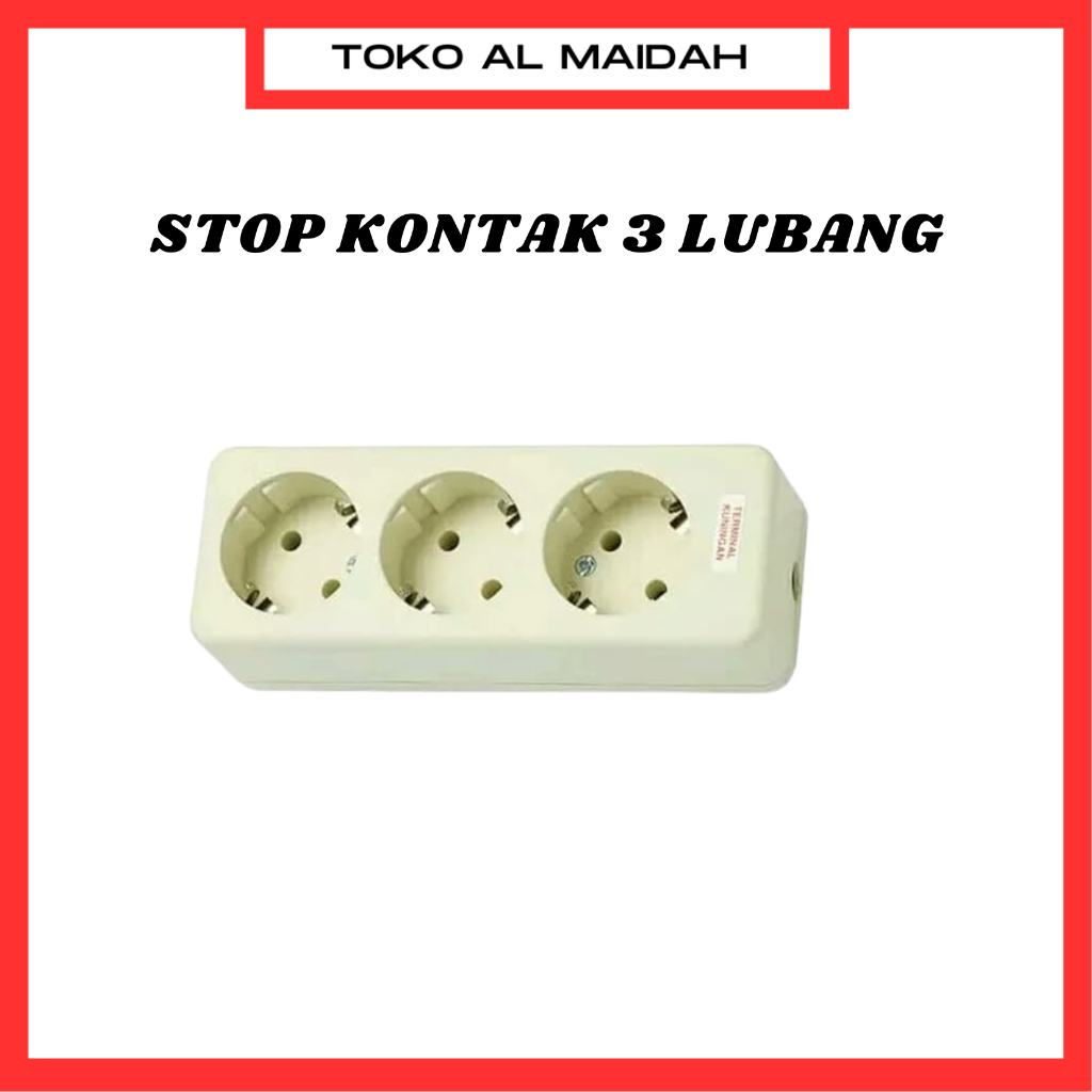 STOP KONTAK 3 LUBANG TANPA KABEL COLOKAN 3 LUBANG TANPA KABEL HARGA MURAH