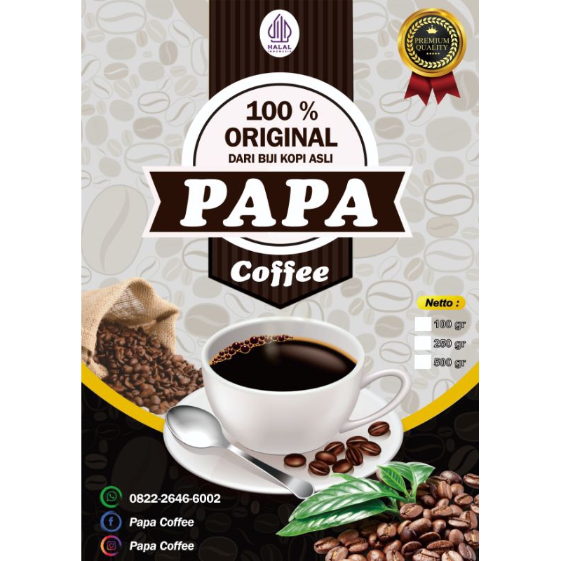 

kopi lampung, kopi robusta, kopi asli, papa coffe