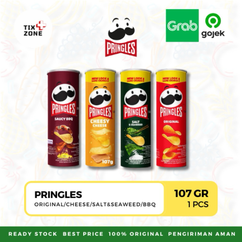 

Pringles Snack Chips ( Original/Cheese/Salt&Seaweed/BBQ ) 107gr - 1 pcs