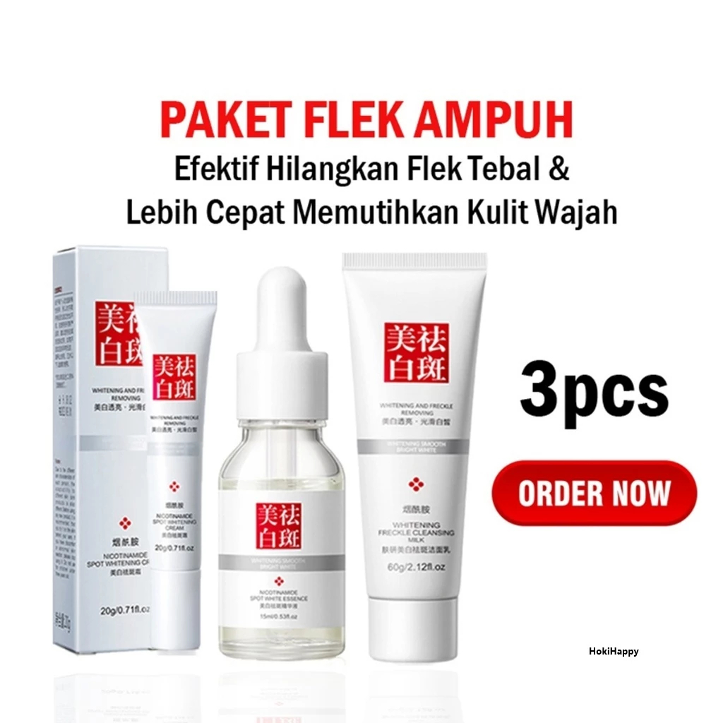[1 SET 3IN] FUYAN Paket Perawatan Wajah Glowing / Fuyan Whitening Spots sabun & Cream & Serum