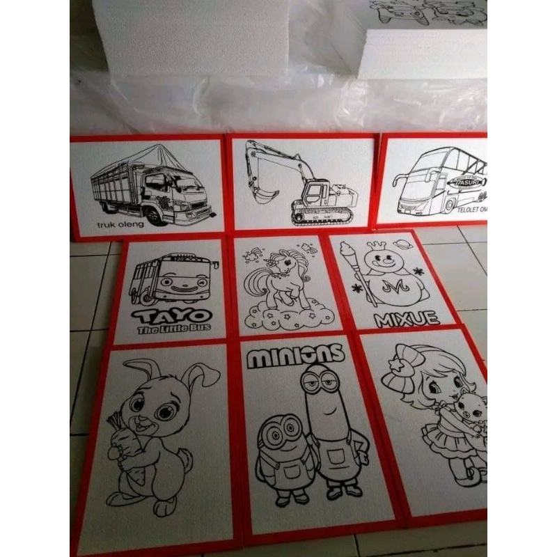 

Styrofoam lukis ukuran 33x50..isi 50 lembar