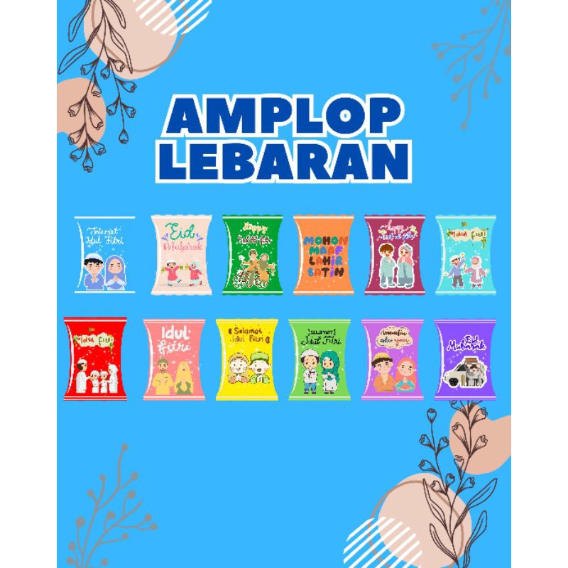 

AMPLOP LEBARAN 2025 UNIK BENTUK PEREMEN 12 PCS