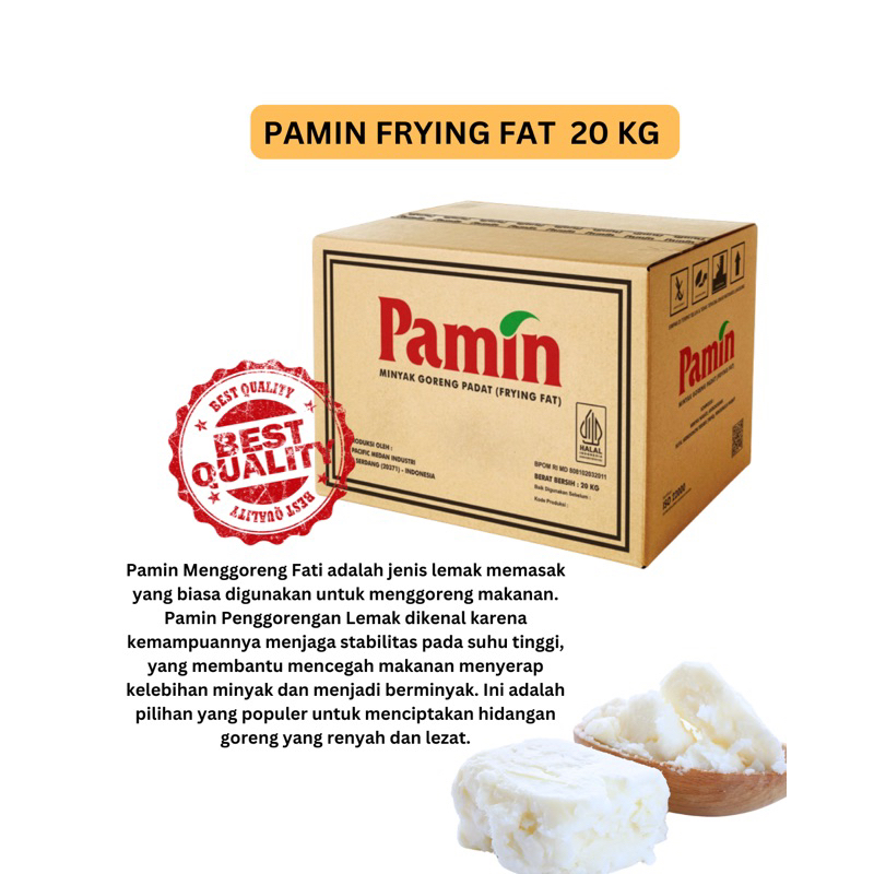 

Pamin Frying Fat Minyak goreng 20kg