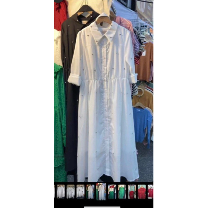 Dress Lengan Panjang Putih BANGKOK