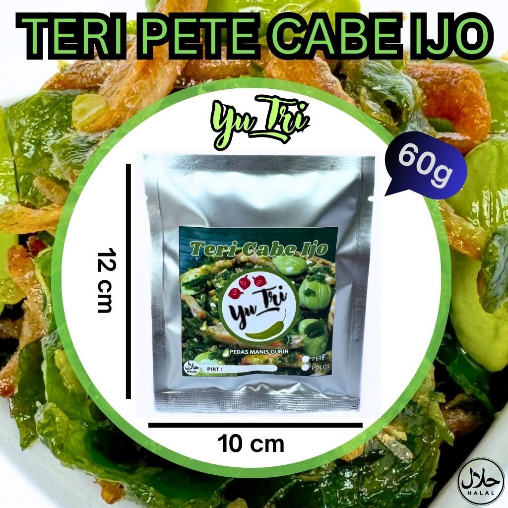 

Teri Pete Cabe Ijo 60 Gram Fresh Pedas Manis Gurih Sachet Lauk Instan Balado Halal