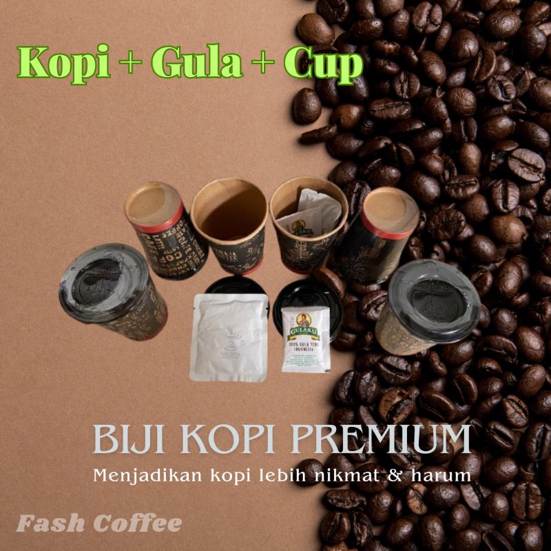 

MINUMAN LEBARAN KOPI BUBUK HITAM + GULA INSTAN KOPI CAFE KWALITAS PREMIUM PRAKTIS KOPI BLACK