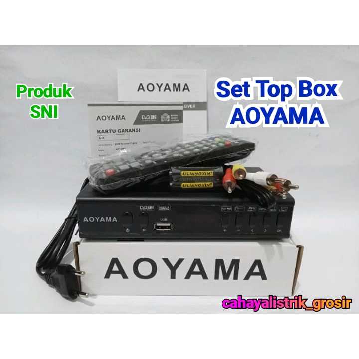 STB AOYAMA Set Top Box TV Digital AOYAMA  DVBT-2 HD ( Free Kabel RCA ) (BODY BESI)