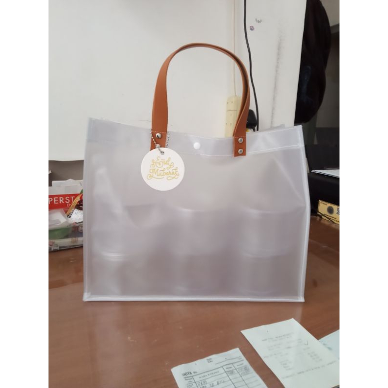 

Tas hampers lebaran transparan mika doff