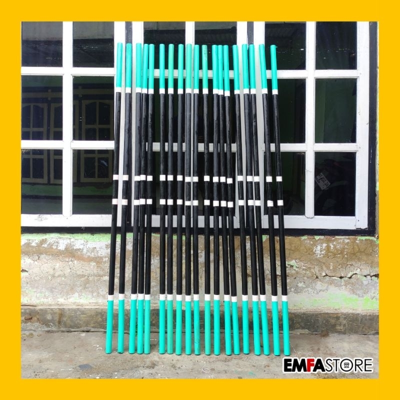 

Tongkat Pramuka Premium 3 Layer Warna Hitam-Putih-Hijau | Satuan/Grosir