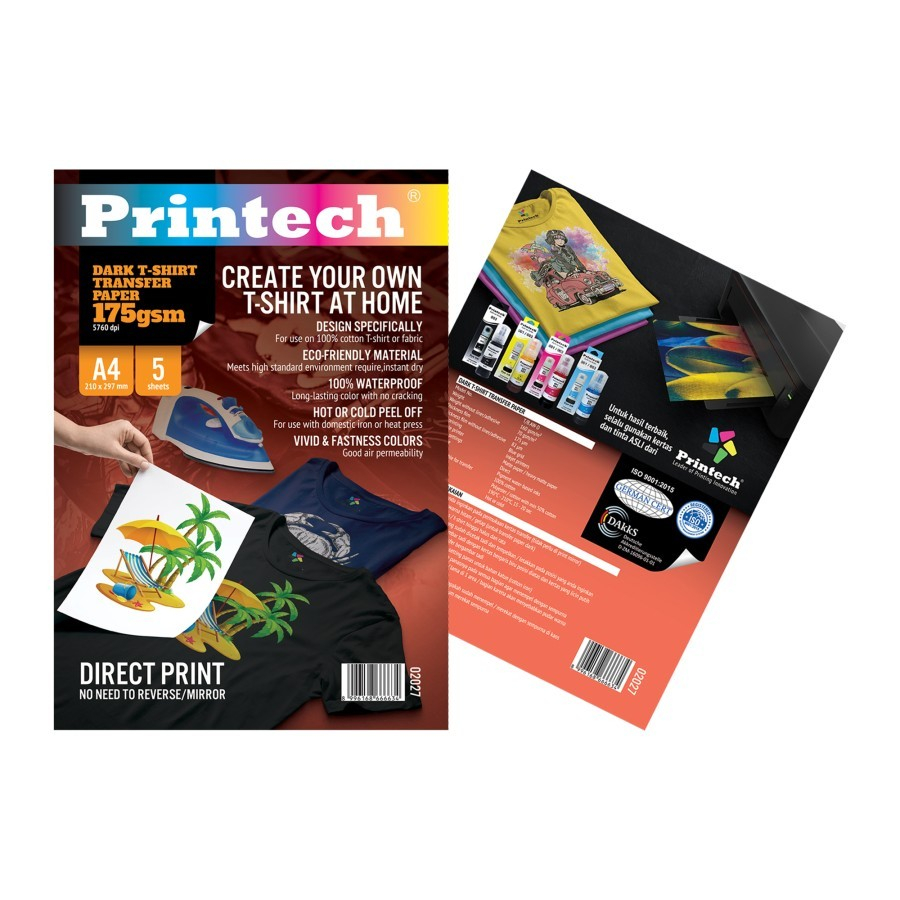 

PRINTECH Dark T-Shirt Transfer Paper A4 175 gsm