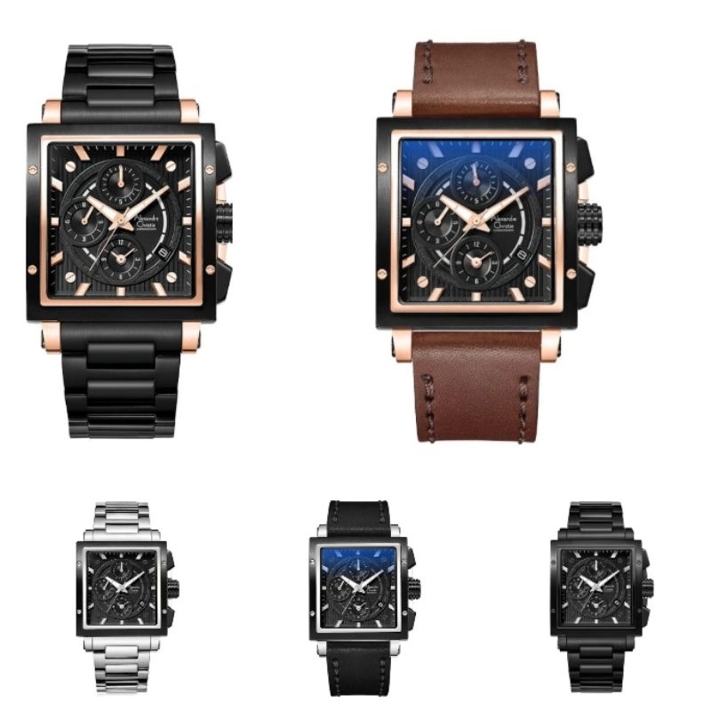 Jam tangan pria sport Alexandre Christie AC 6182 MC Original