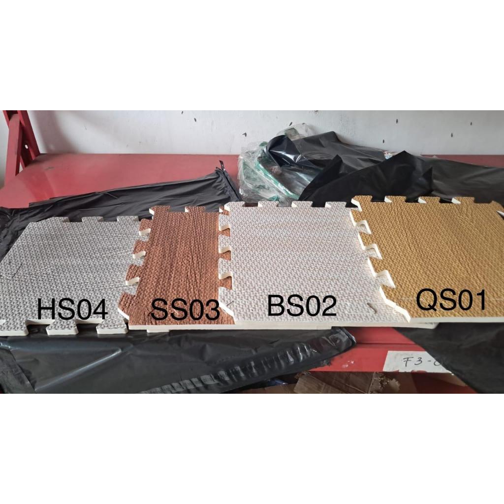 Merajut_Berkah [Hh] 60X60X1Cm Puzzle Alas Lantai Eva Mat Wood Karpet Tikar Matras Evamat Motif Kayu