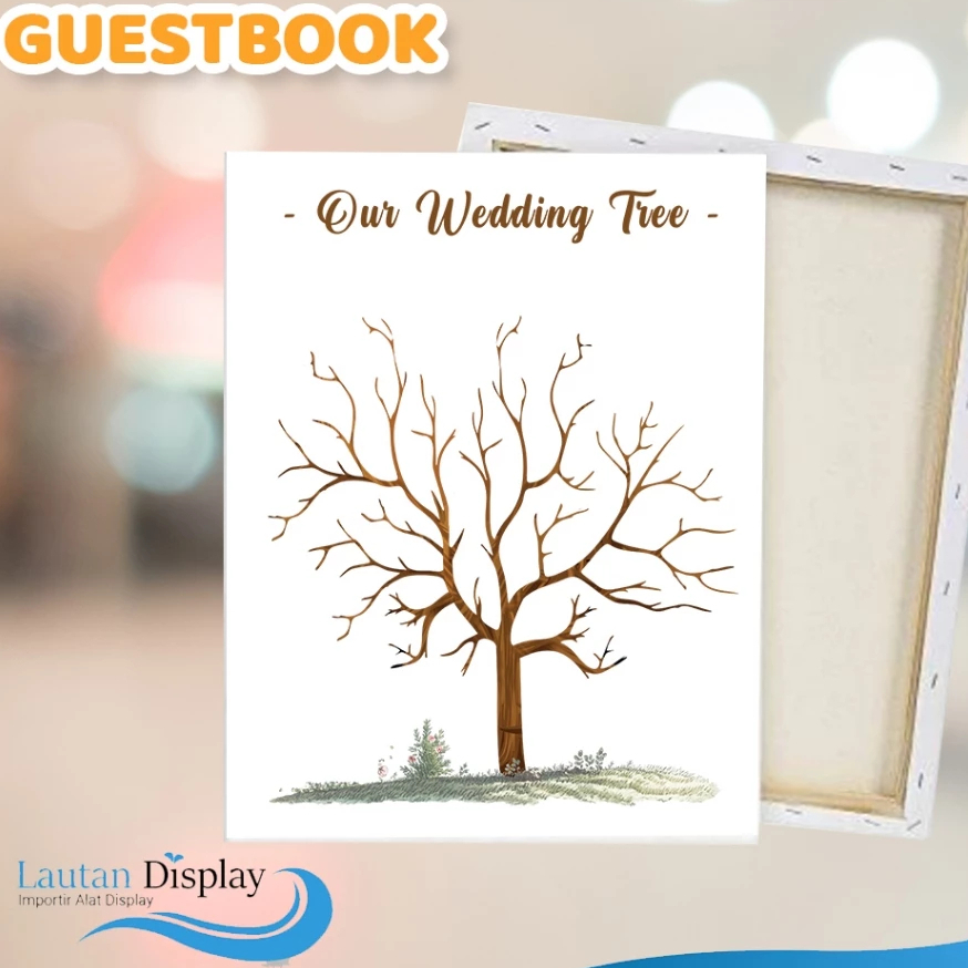 

Canvas Wedding Tree Fingerprint Kanvas Guest Book Lukisan Pohon Sidik Jari Buku Tamu Pernikahan Wedding Invitation 70x70 cm Tema Biru, Pink, Ungu, Merah, Rainbow Kanvas Jumbo