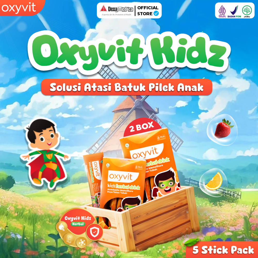 

2 Box Oxyvit Kidz Herbal Drink - Solusi Alami Untuk Batuk Pilek Anak - Rasa Orange Berry