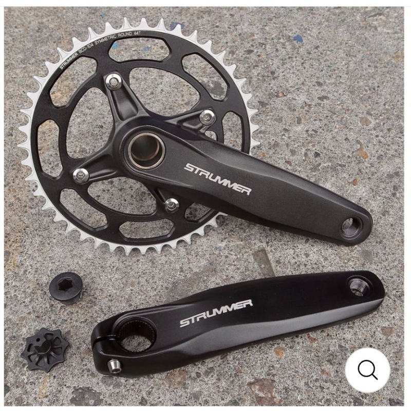 Strummer Crank Chainwheel 44t HT2 Alloy Set BCD 104 panjang arm 165mm black