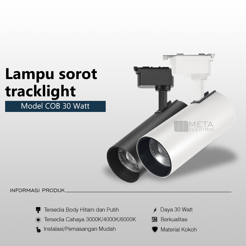 Lampu sorot track light LED 30 watt LED Spotlight track light 30 watt