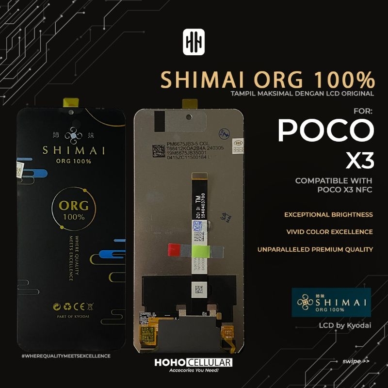 LCD POCO X3/X3 NFC ORG UNIVERSAL FULLSET TOUCHSCREEN ORI OEM