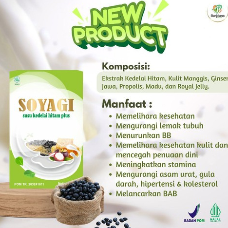 

SUSU SOYAGI (SUSU KEDELAI HITAM ) Susu untuk Menurunkan Berat Badan dan Program Diet