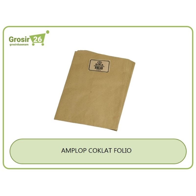 

(1 bungkus) amplop coklat kesing / kraft sika ukuran folio 24 x 34.5 cm