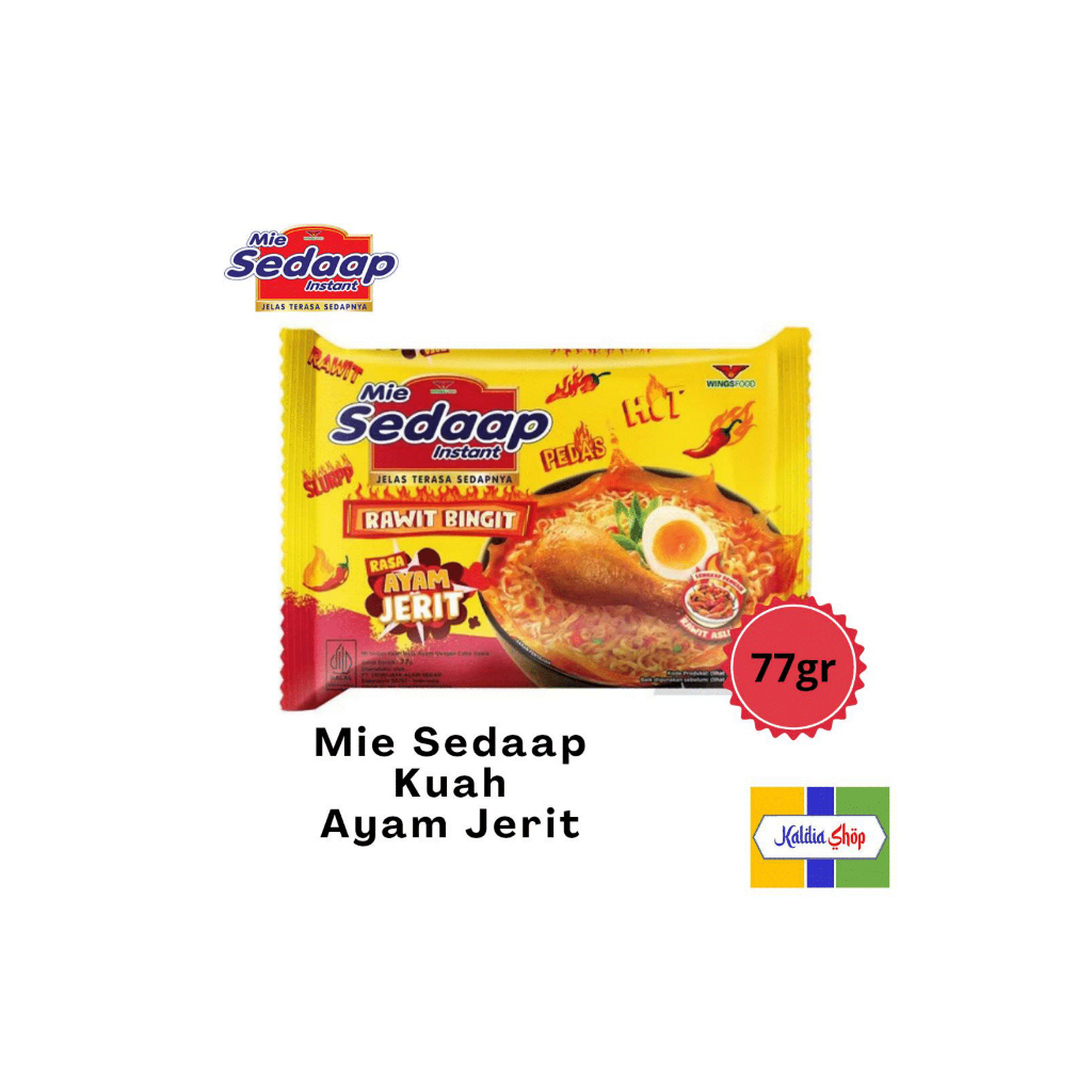 

Mie Sedaap Kuah Instan Rawit Bingit Rasa Ayam Jerit 77gr