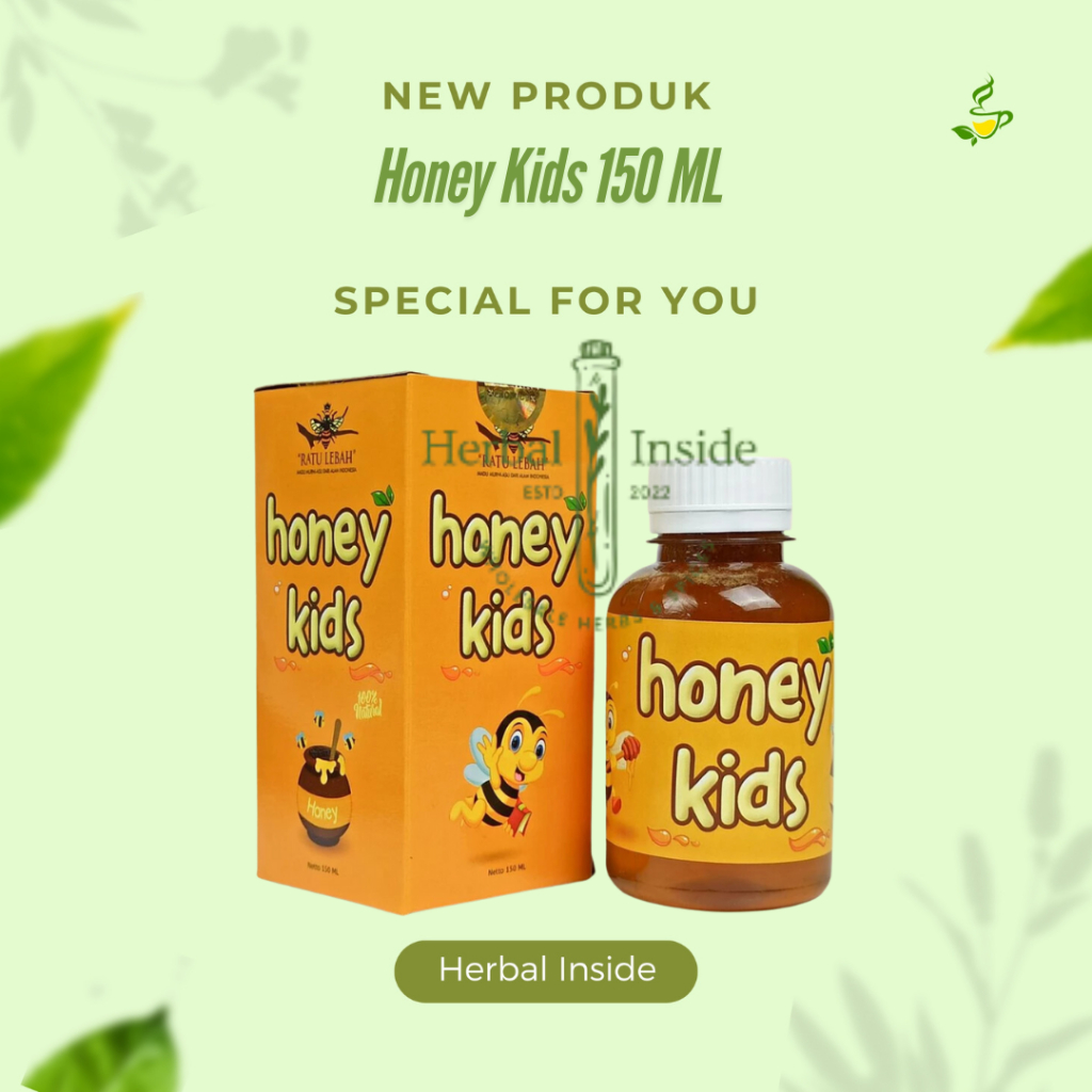 

Honey Kids 150 ML Madu Anak Mengandung Madu Murni Asli plus Propolis Royal Jelly Beepollen Spirulina