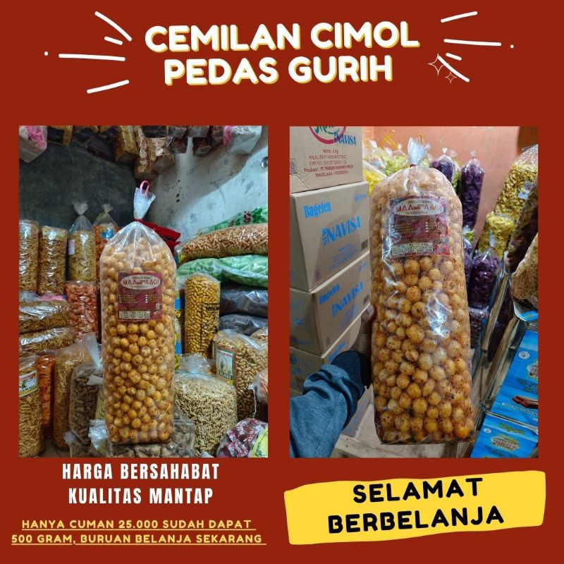 

Cimol Kering Pedes Daun Jeruk 500 Gram, Snack Food (Cemilan Enak) Sedap Pedes