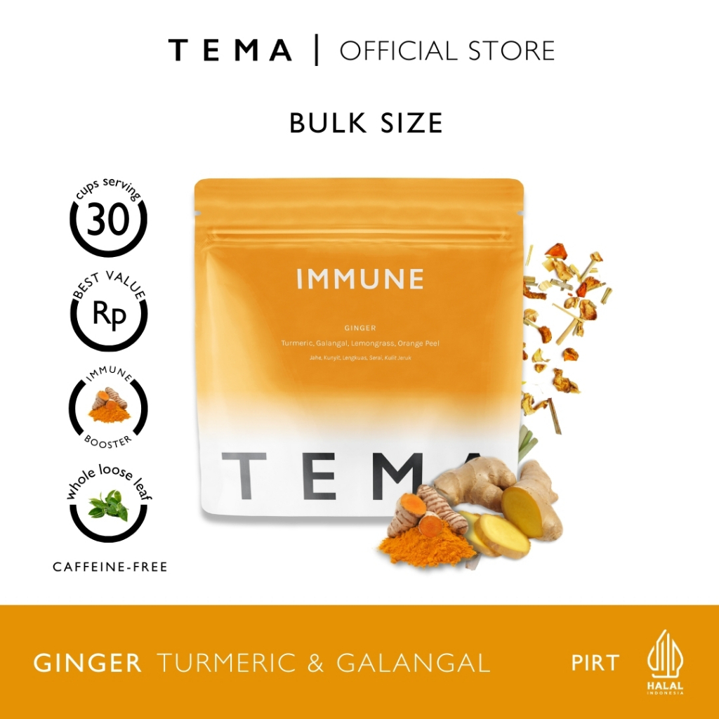 

Immune - Ginger Turmeric Galangal - TEMA Tea Loose Leaf Large Pouch - 30 Servings