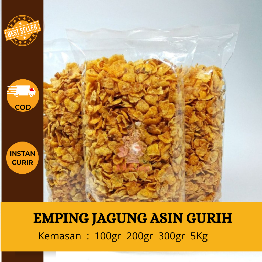 

Emping Jagung Asin Gurih Kemasan 5Kg 100gr- pusat grosir snack