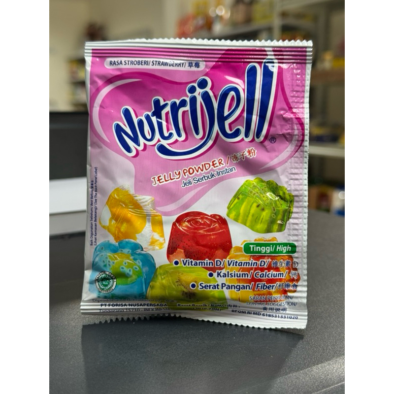 

Nutrijell Jelly powder strawberry / jeli rasa stroberi 15gr