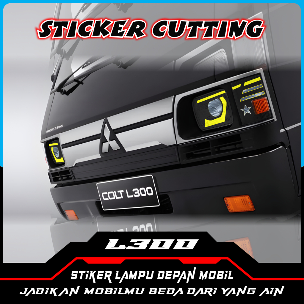 Stiker Lampu Depan Mobil L300 Sticker Cutting / Stiker Variasi Mobil Pickup Carry L300 - icdstore