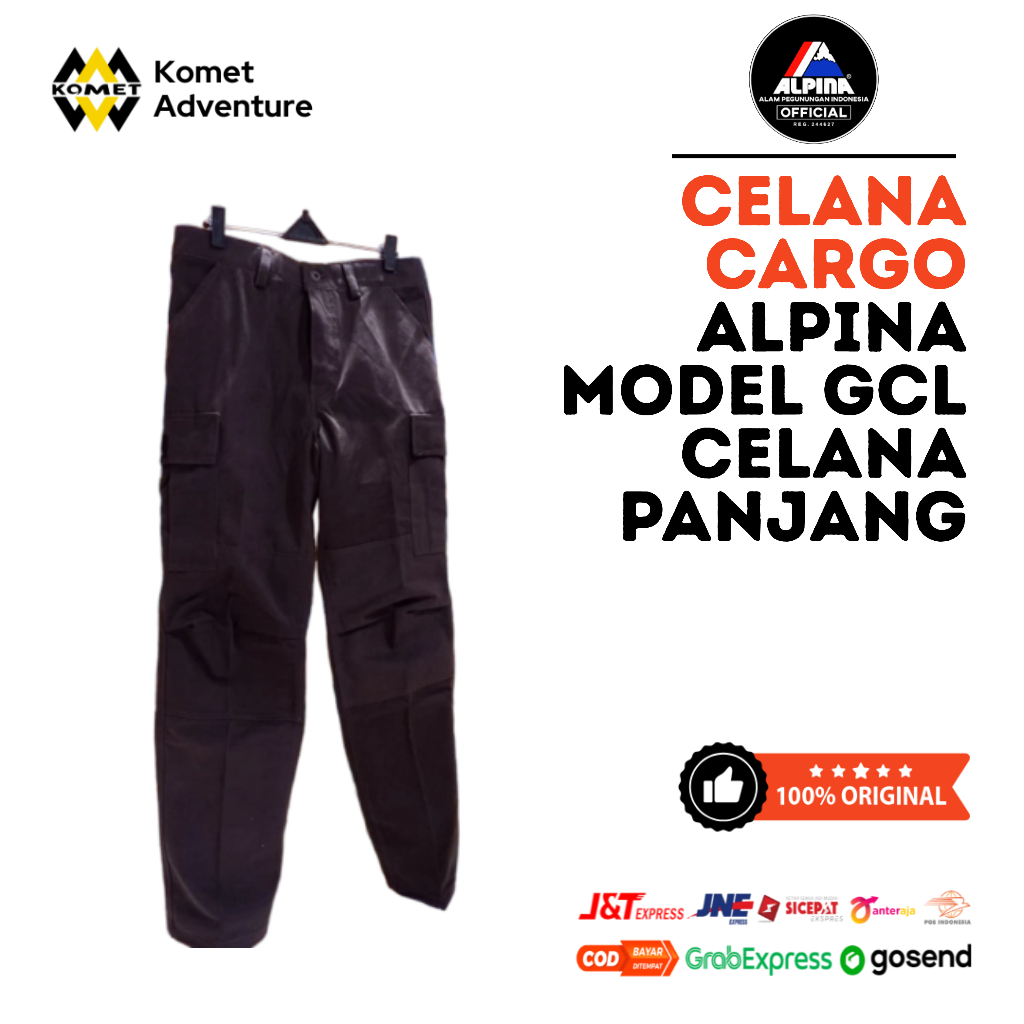 Celana Cargo Panjang Pria Alpina GCL 005 – Outdoor Tactical Kerja Harian Original