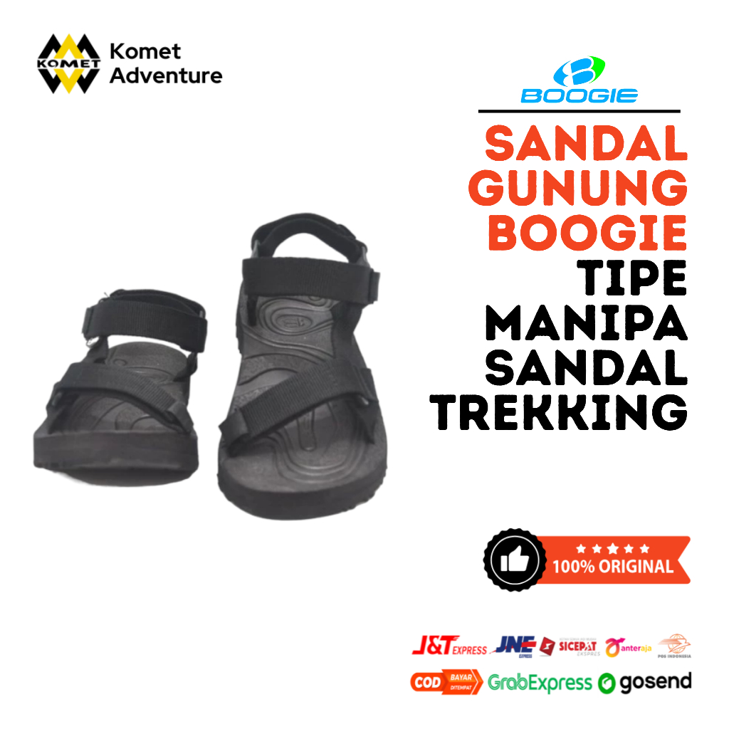 Sandal Gunung Boogie Tipe Manipa - Sandal Trekking - Sandal Hiking - Sandal Outdoor Original Boogie