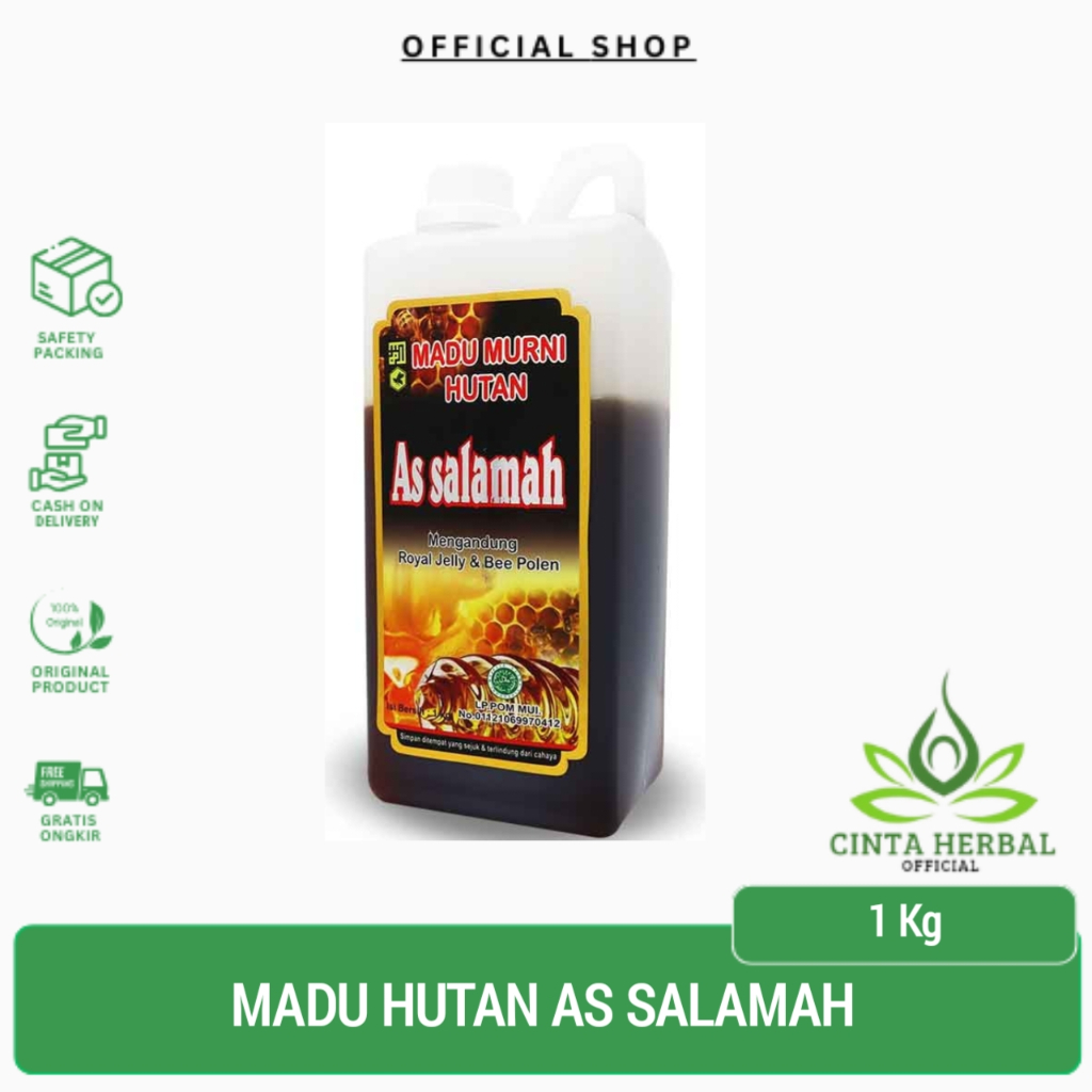 

Madu Hutan Murni As Salamah 1 Kg | Assalamah madu Hutan Plus Royal Jelly Dan Bee Polen