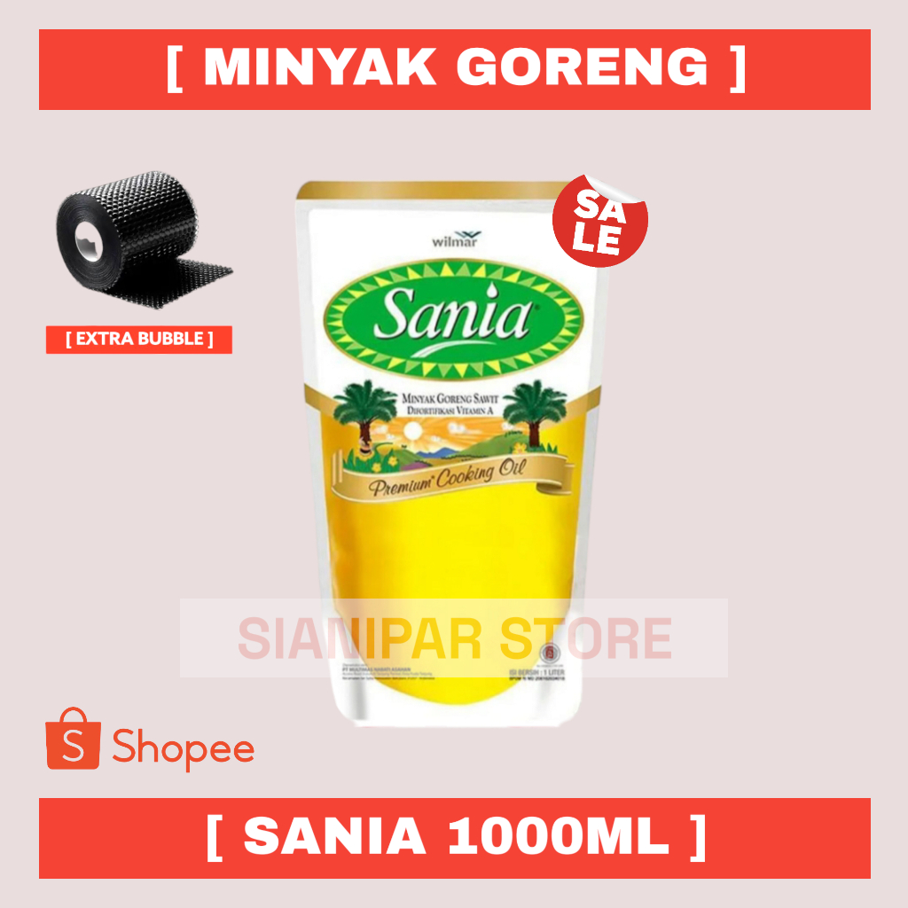 

SANIA Minyak Goreng Refill Pouch 1L - 1000ml [ Gratis Pengemasan Dengan Bubble Wrap ]